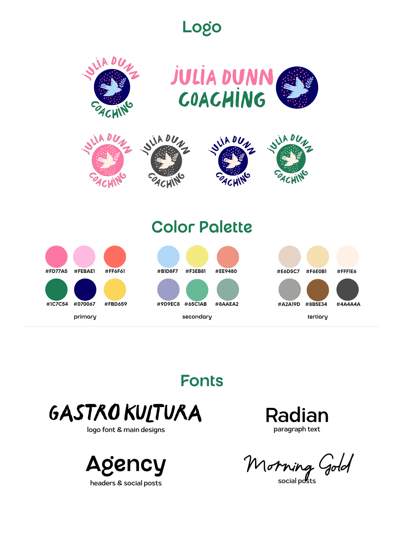 Julia Dunn Coaching Brand Identity